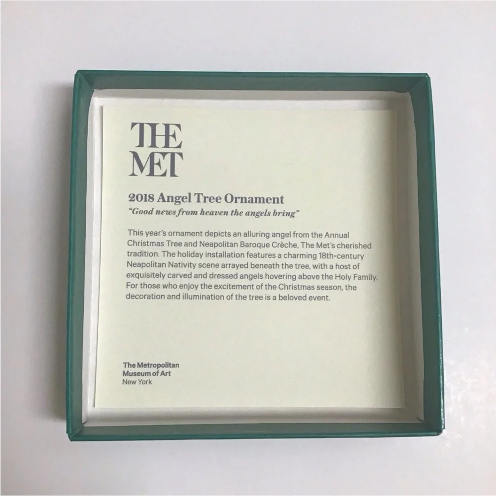 The Met New York Museum of Art 2018 Angel Christmas Tree Ornament Gold USA NEW - Picture 7 of 16